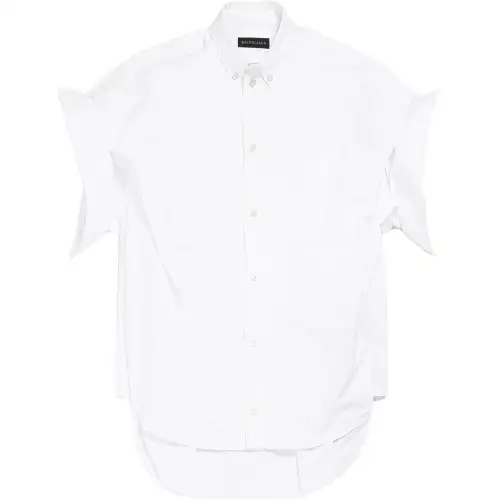 Balenciaga Collared Sleeve Detailed Shirt
