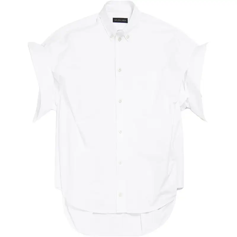 Balenciaga Collared Sleeve Detailed Shirt