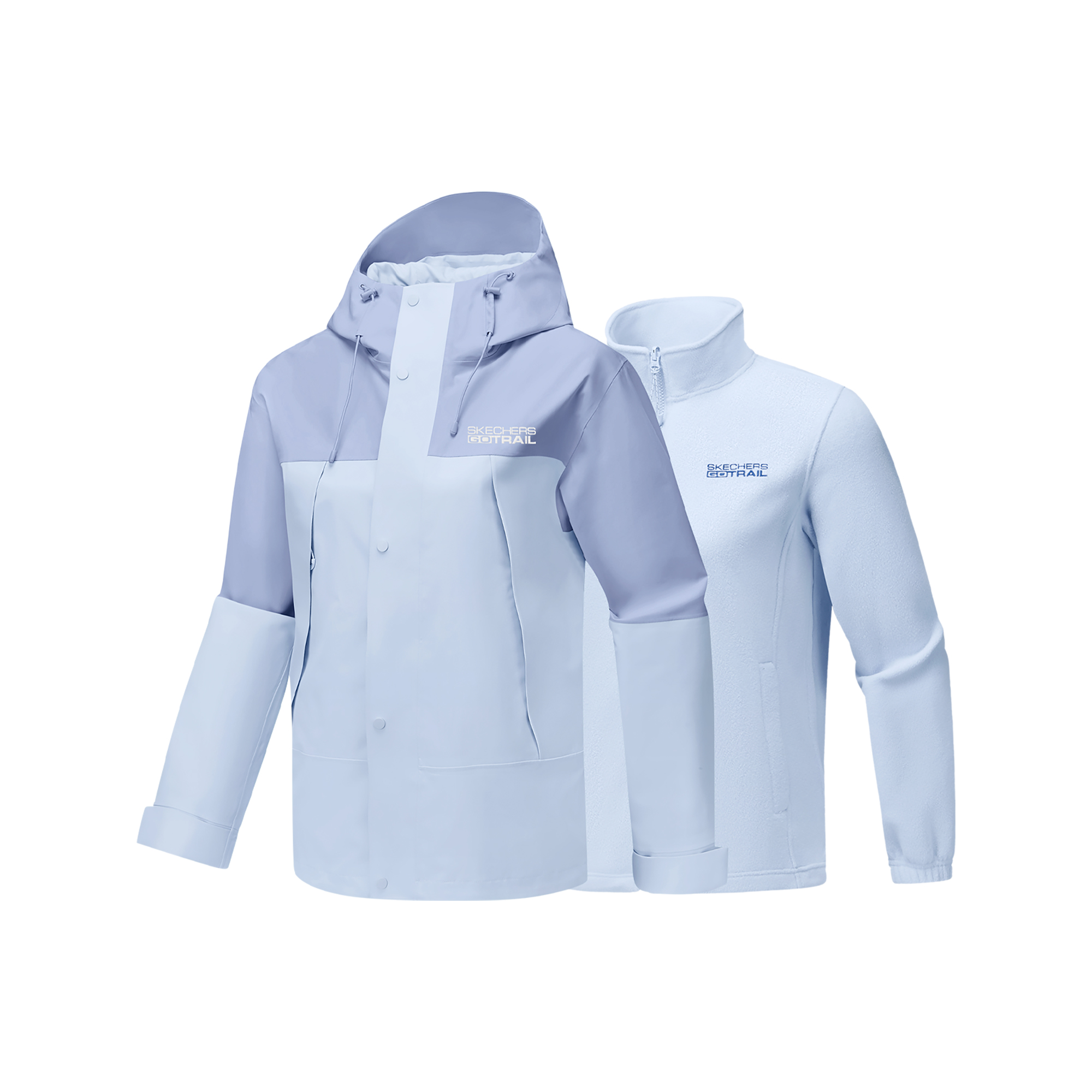 Skechers Skechers, Rubik's cube, velvet travel sports liner for leisure, comfortable waterproof windproof breathable water repellent keep warm jacket, three-in-one, oversize