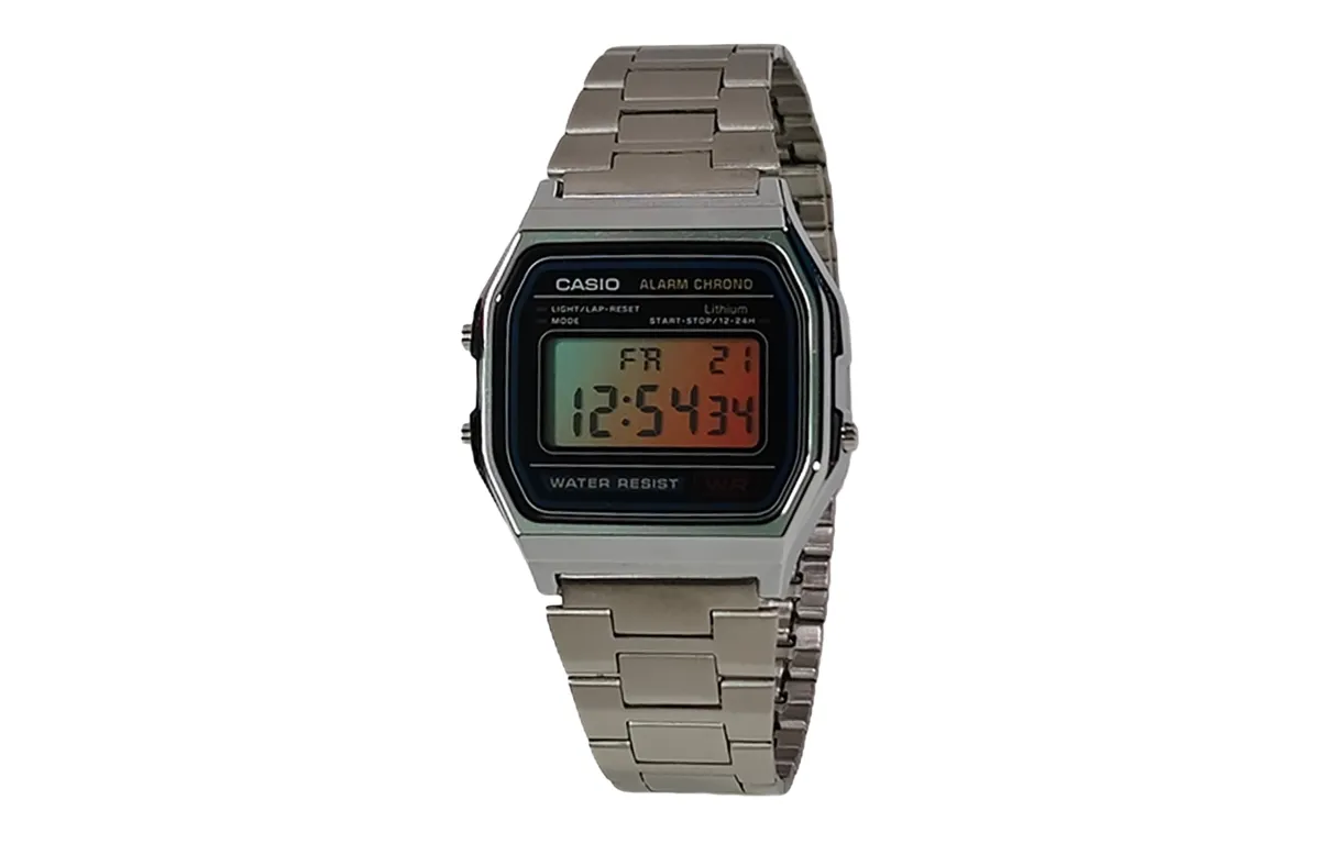 CASIO Custom Collection Quartz Movement Stainless Steel Strap Watch Unisex Black Dial