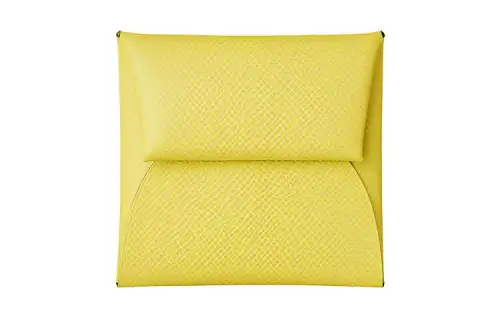 HERMES Bastia Epsom Calfskin Wallet Women's Lime