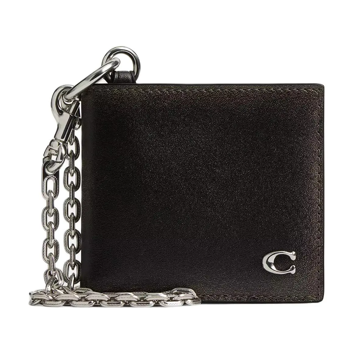 COACH Billfold Wallet Cow Leather Wallets Men's Black