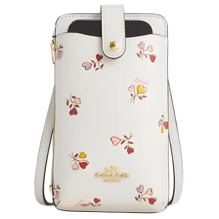 COACH Coated Canvas Crossbody Bags Mini Women's Chalk Multicolor