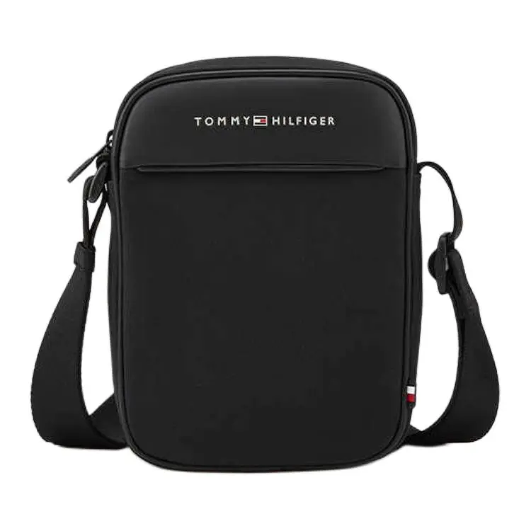 Tommy Hilfiger Artificial Leather Shoulder Bag, Crossbody Bag Medium Men's Black