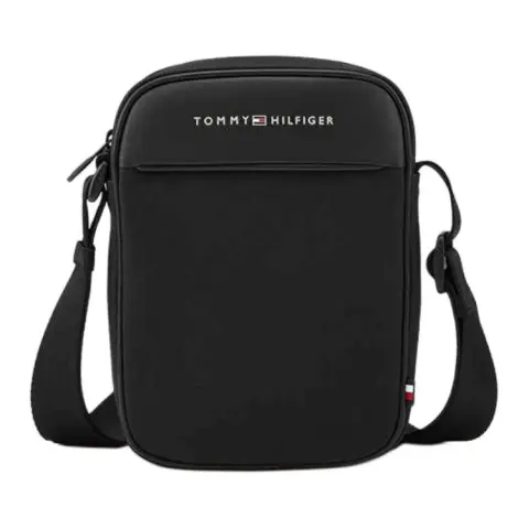 Tommy Hilfiger Artificial Leather Shoulder Bag, Crossbody Bag Medium Men's Black