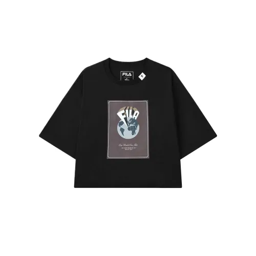 FILA MIHARA YASUHIRO Collaboration Collection Drop Shoulder Sleeve T Shirt Women's