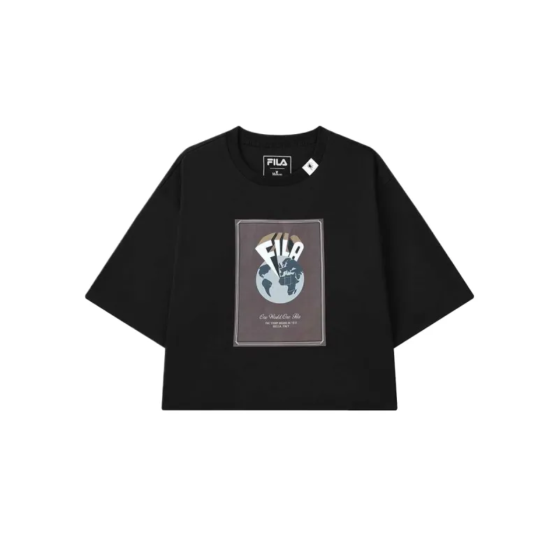 FILA MIHARA YASUHIRO Collaboration Collection Drop Shoulder Sleeve T Shirt Women's