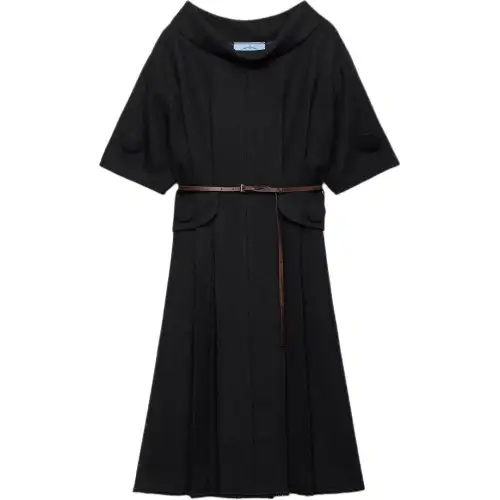Prada short-sleeve wool mini dress
