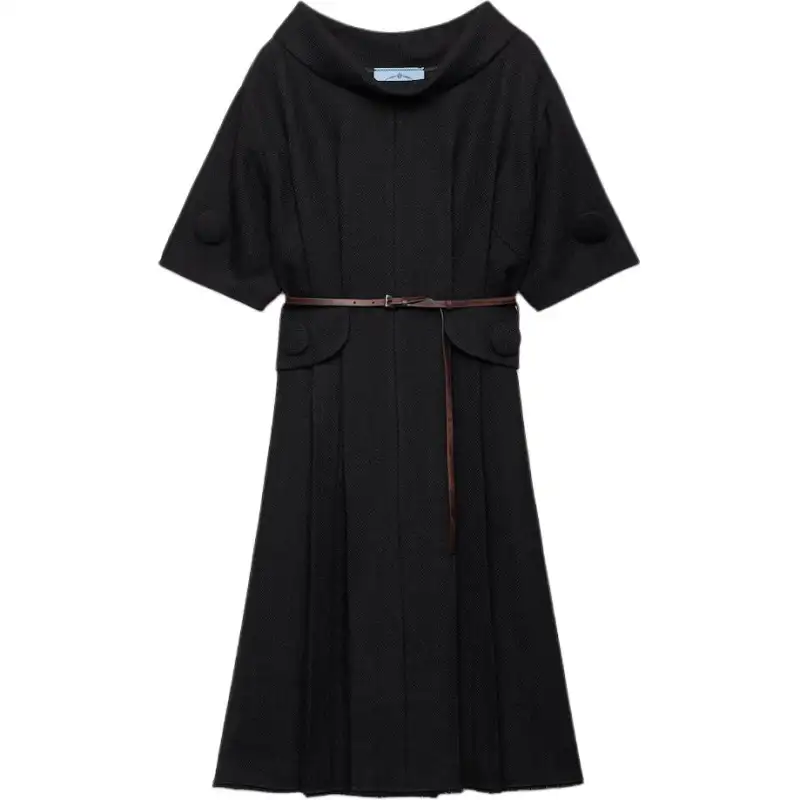 Prada short-sleeve wool mini dress