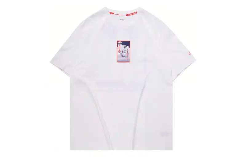 Li Ning Sports Fashion Collection Short Sleeved T Shirt Men's White