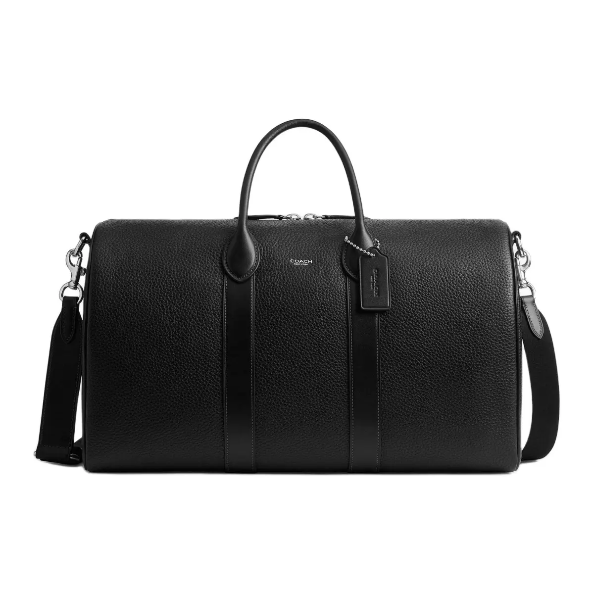 COACH Cow Leather Shoulder Bag, Crossbody Bag, Handbag Large Unisex Black
