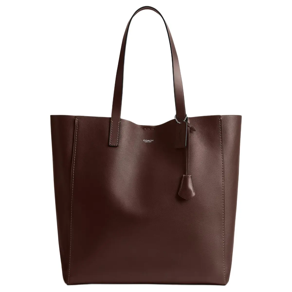 COACH Cow Leather Shoulder Bags Large Unisex Maple Brown