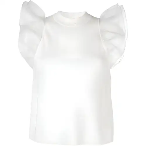 【Best of: PromotionsPrevious Season】puff-sleeve knitted top