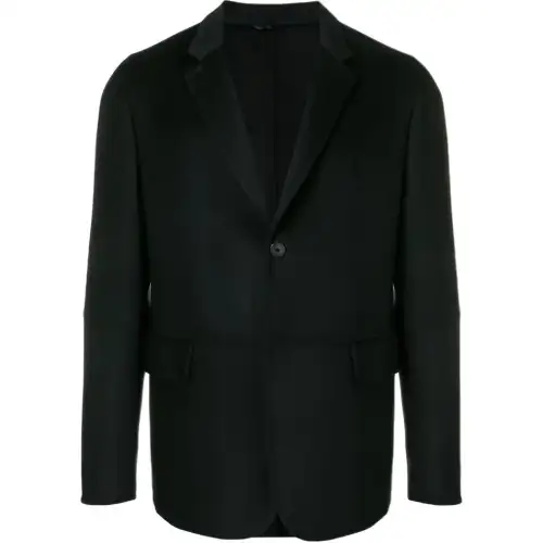 PRADA Business Suits Men's Black Suit Collar Moderate