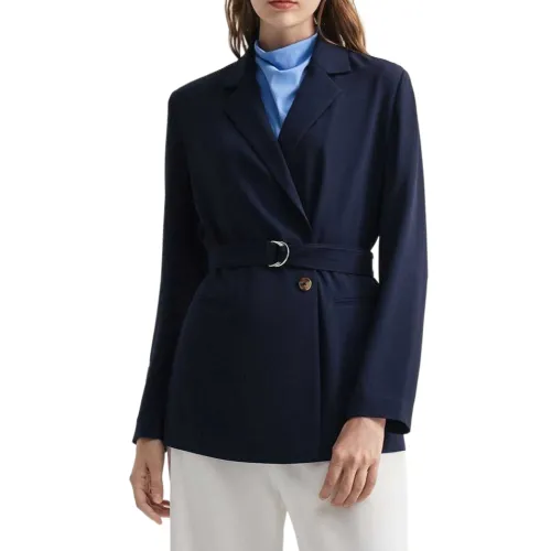 FILA Jackets Women's Navy Blue Lapel Moderate Other