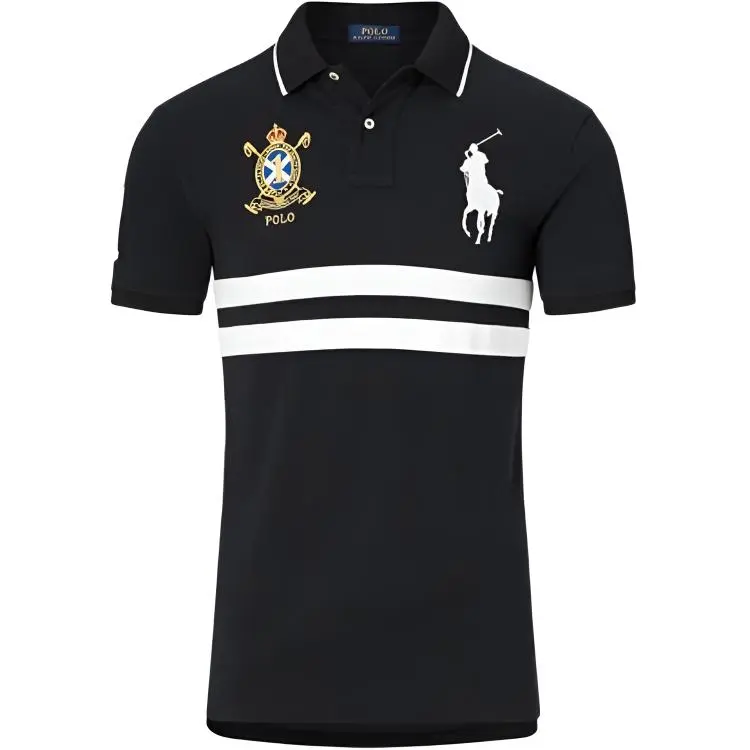 Polo Ralph Lauren Big Pony SS24 Polo Shirt Custom Men's Black