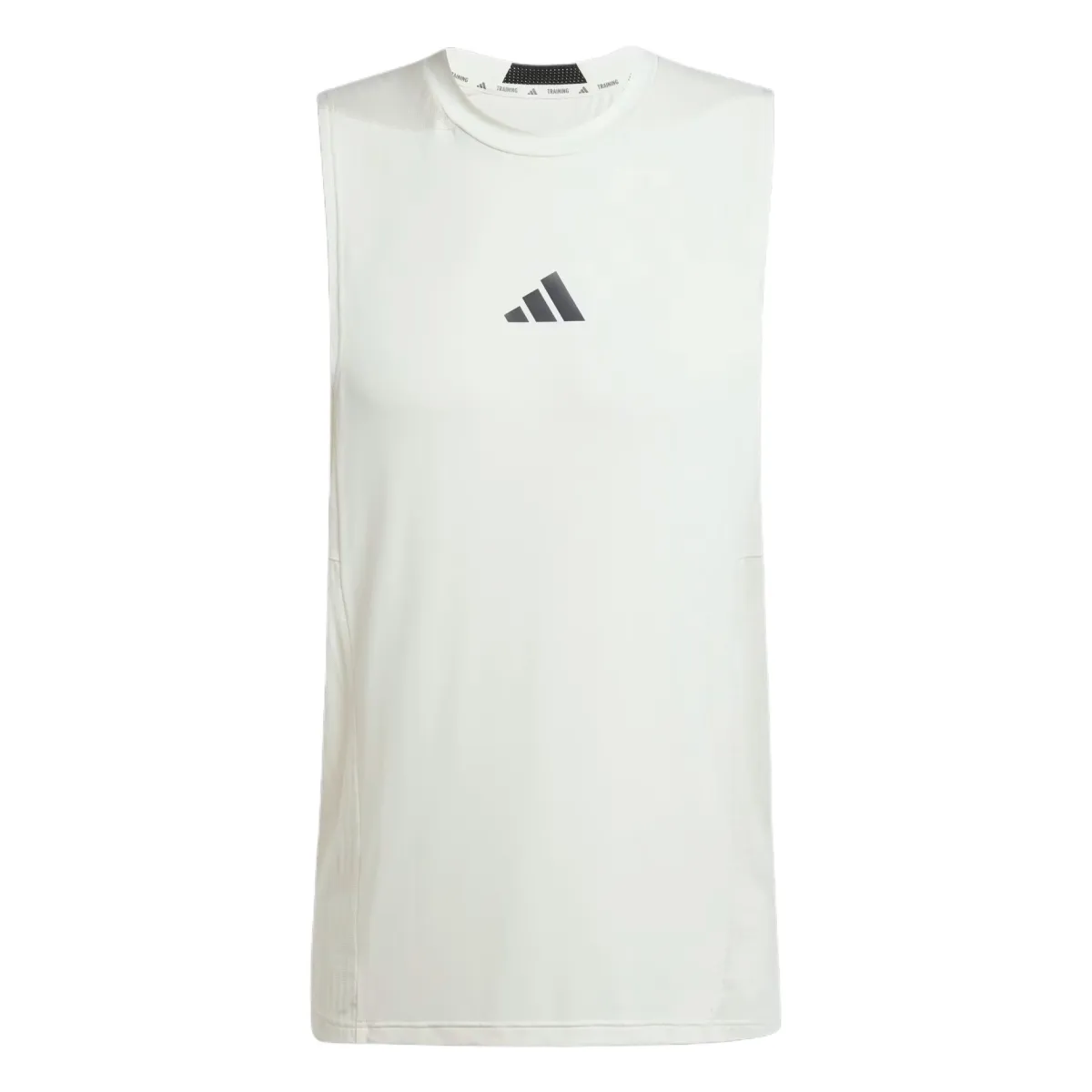 Adidas Tank Tops Men's White Crew Neck Moderate Straight Fit