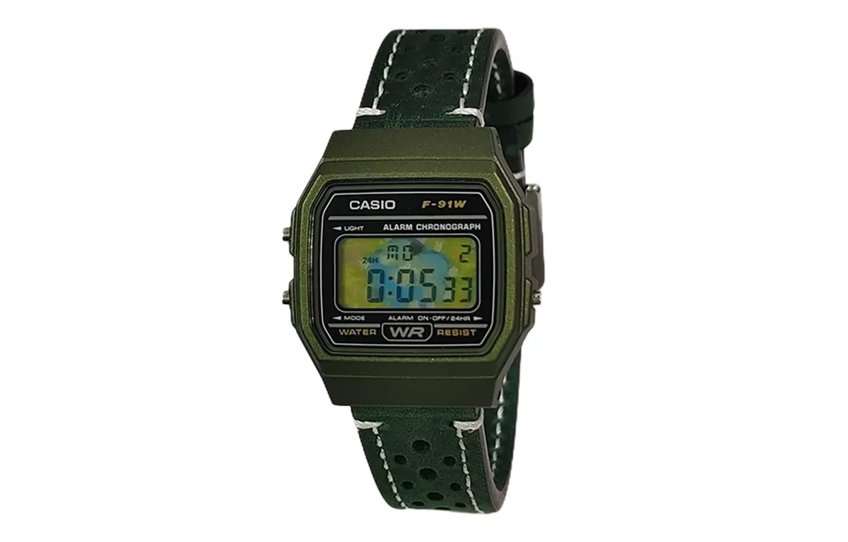 CASIO Custom Collection Quartz Movement Leather Strap Watch Unisex Black Dial