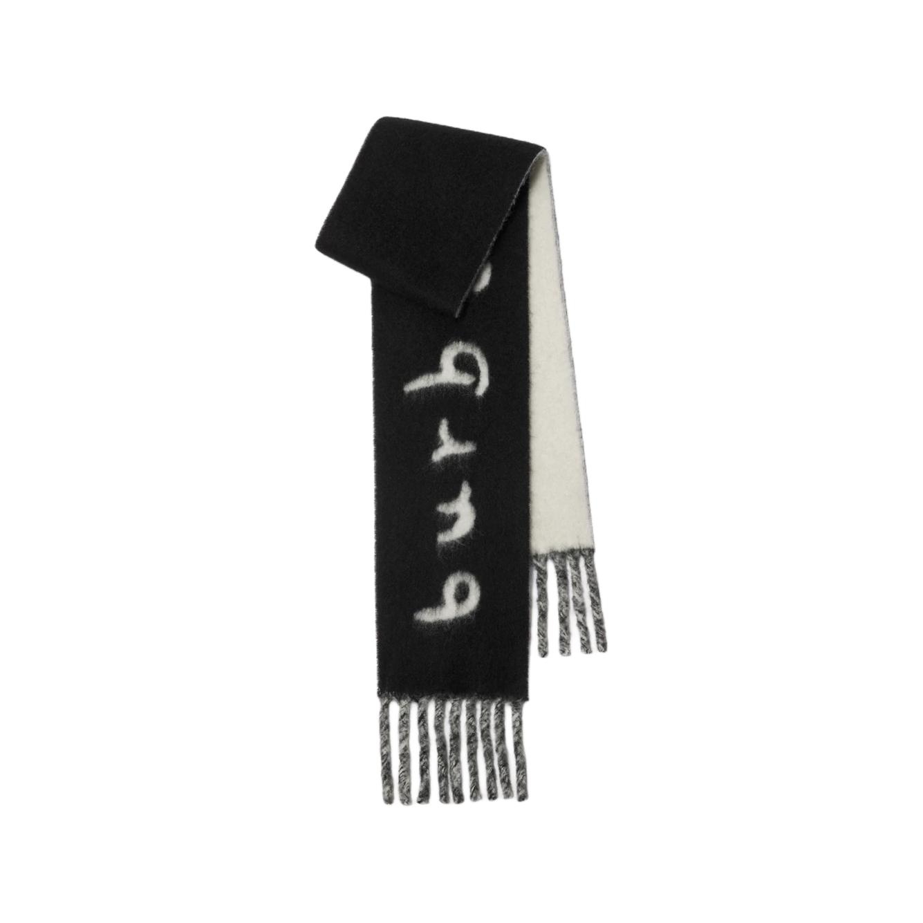 Женский шарф Burberry LOGO (черный)