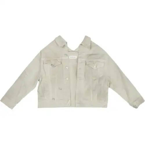 Balenciaga Denim Jacket Regular Fit Women's Khaki