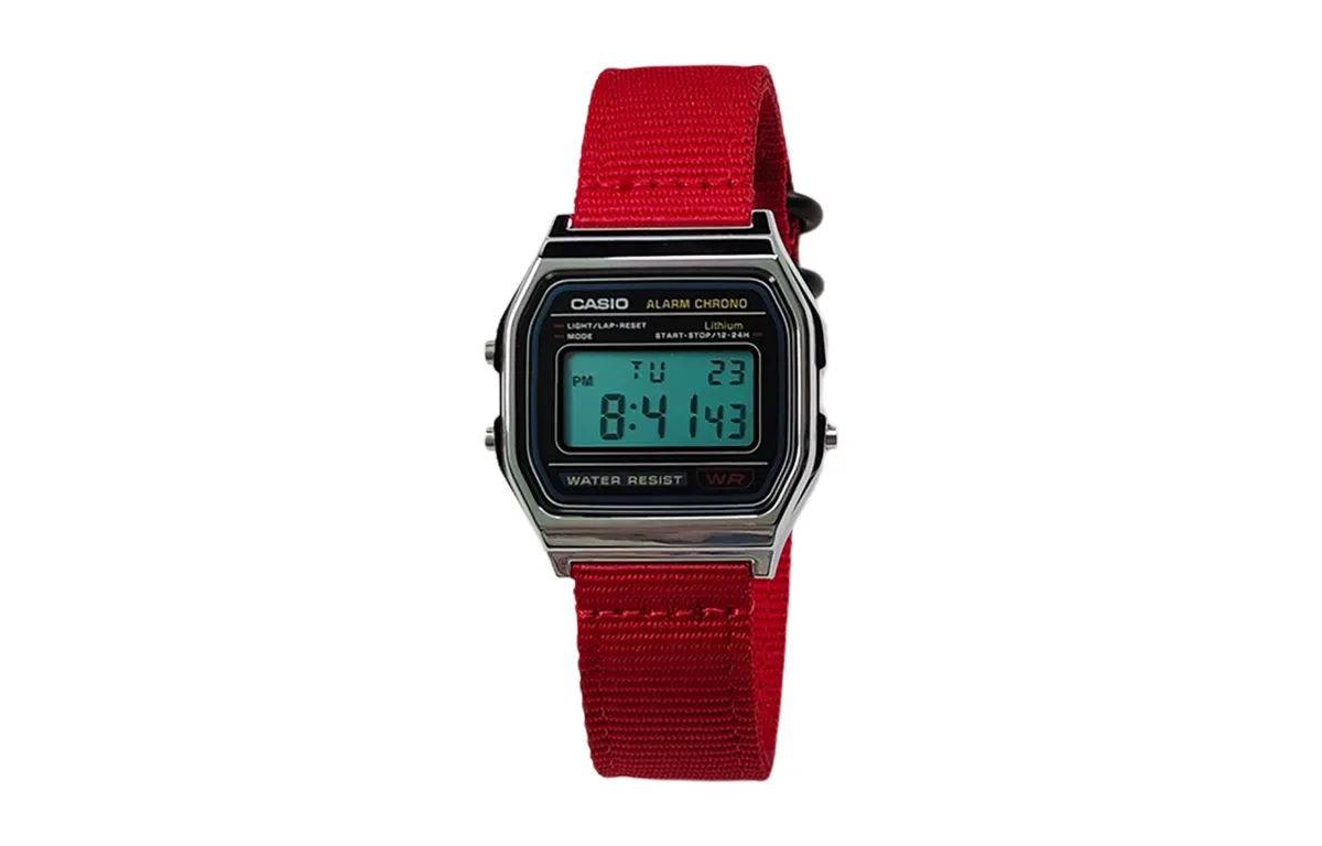 CASIO Custom Collection Quartz Movement Nylon Strap Watch Unisex Black Dial