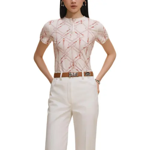 HERMES FW25 Regular T Shirt Women's Fitted