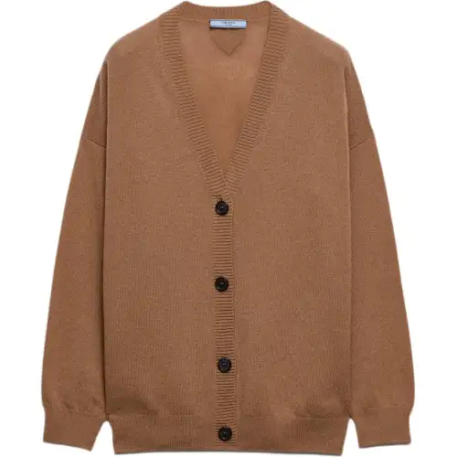 Prada ribbed cashmere cardigan