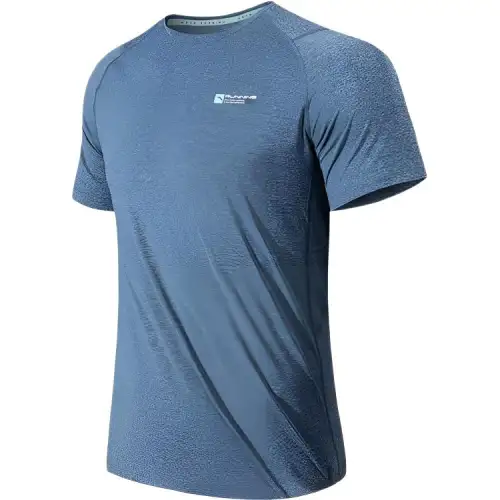 ANTA T Shirts Men's Blue Crew Neck Moderate Straight Fit