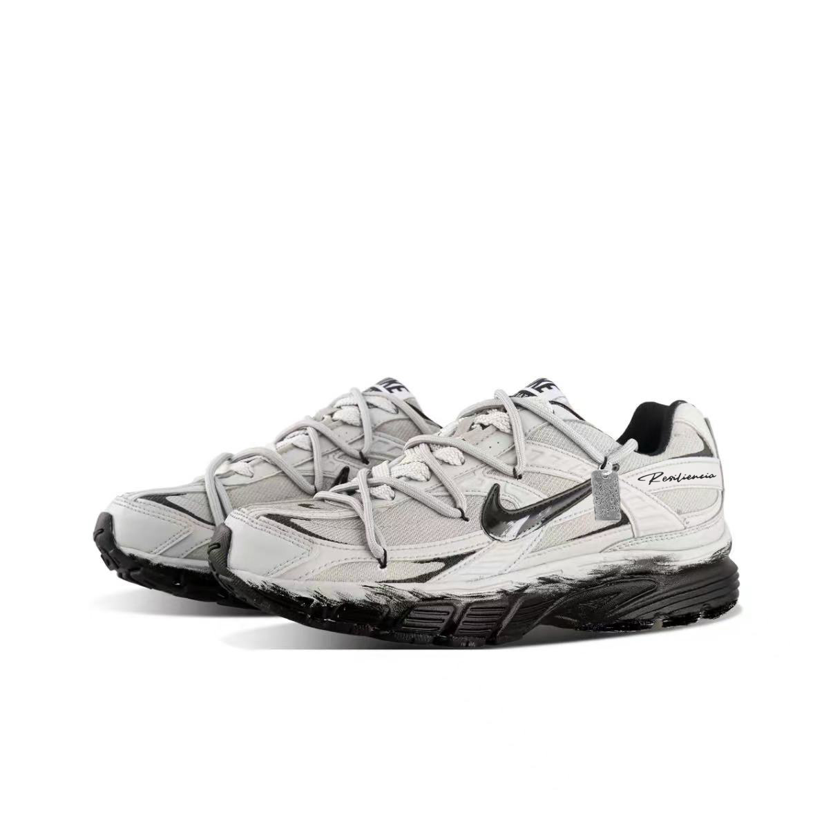Nike Initiator Cushioning Breathable Support Low top Running Shoes Unisex Black White