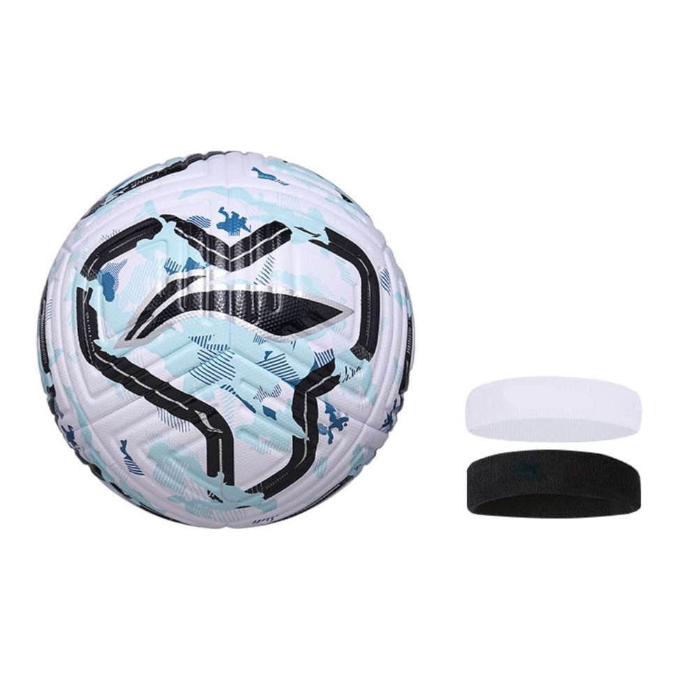 Li Ning Size 5 Soccer Ball TPU Seamless Thermal bonding Unisex White Black Blue