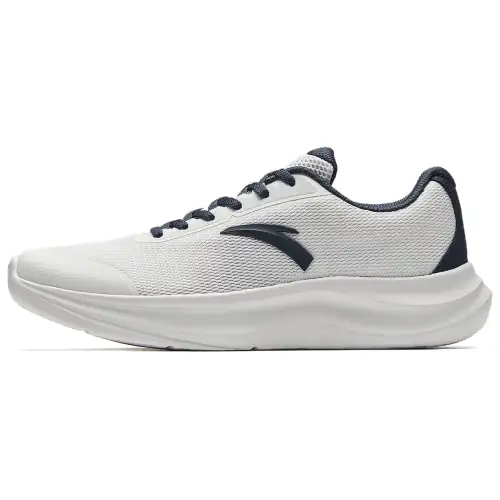 Anta Running Collection Abrasion Resistant Waterproof Low top Sprint Running Shoes Men's Papyrus White Ink Blue