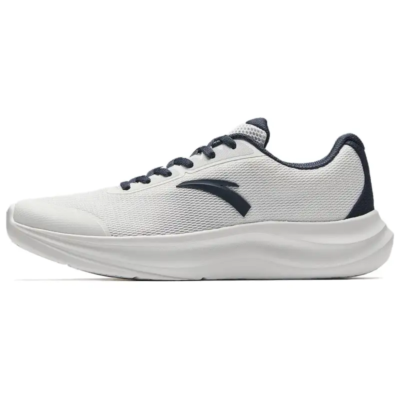 Anta Running Collection Abrasion Resistant Waterproof Low top Sprint Running Shoes Men's Papyrus White Ink Blue