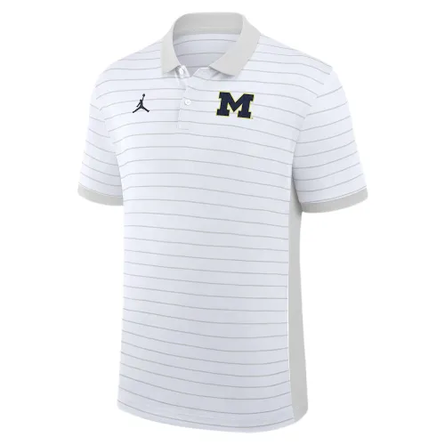 Jordan Michigan Sideline Victory Stripe Men's Jordan Brand Dri-FIT College Polo