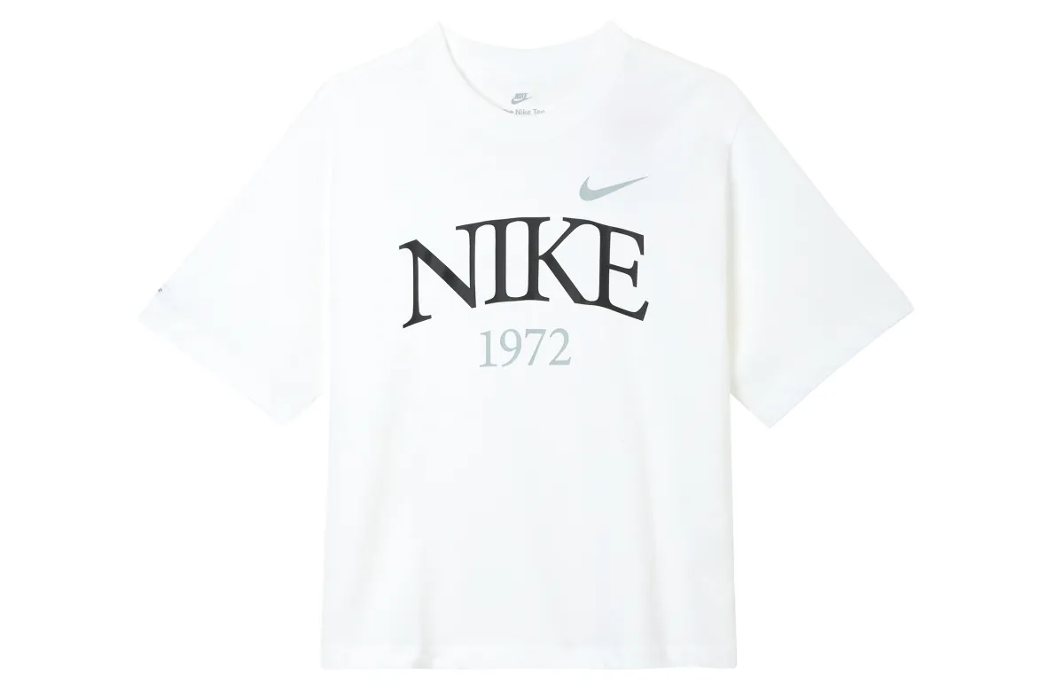 Nike Drop Shoulder Sleeve T Shirt Women's White