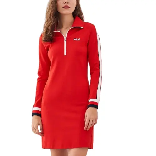 FILA WHITE Long Sleeved Dress Women's