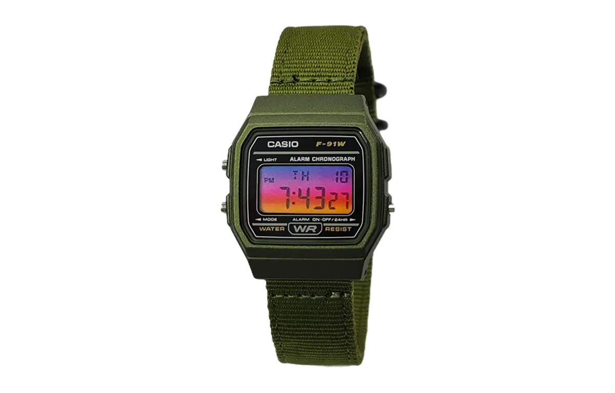 CASIO Custom Collection Quartz Movement Nylon Strap Watch Men's Watches Black Dial