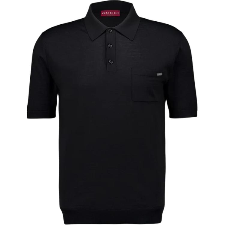 Мужское поло Gucci SS25 Polo (черное)