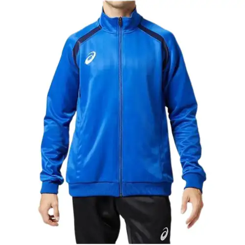 ASICS Jackets Men's Blue Stand Collar Moderate Other