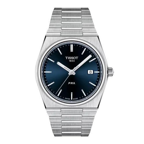 TISSOT Tissot, quartz waterproof men's watch, blue dial, watch strap stainless steel, quartz mechanism