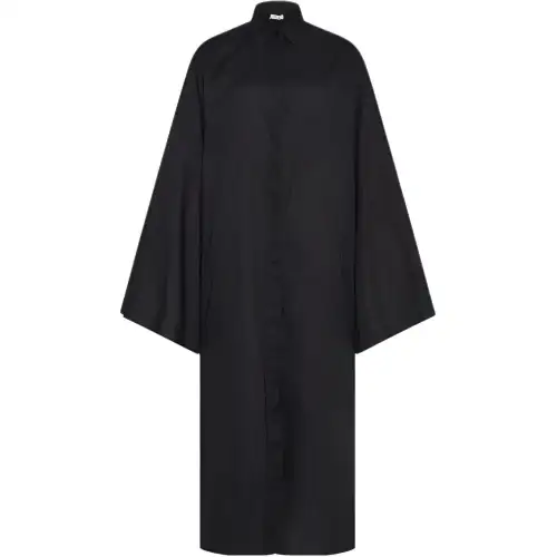 THE ROW Long Sleeved Dresses Women's Black Lapel Moderate Long