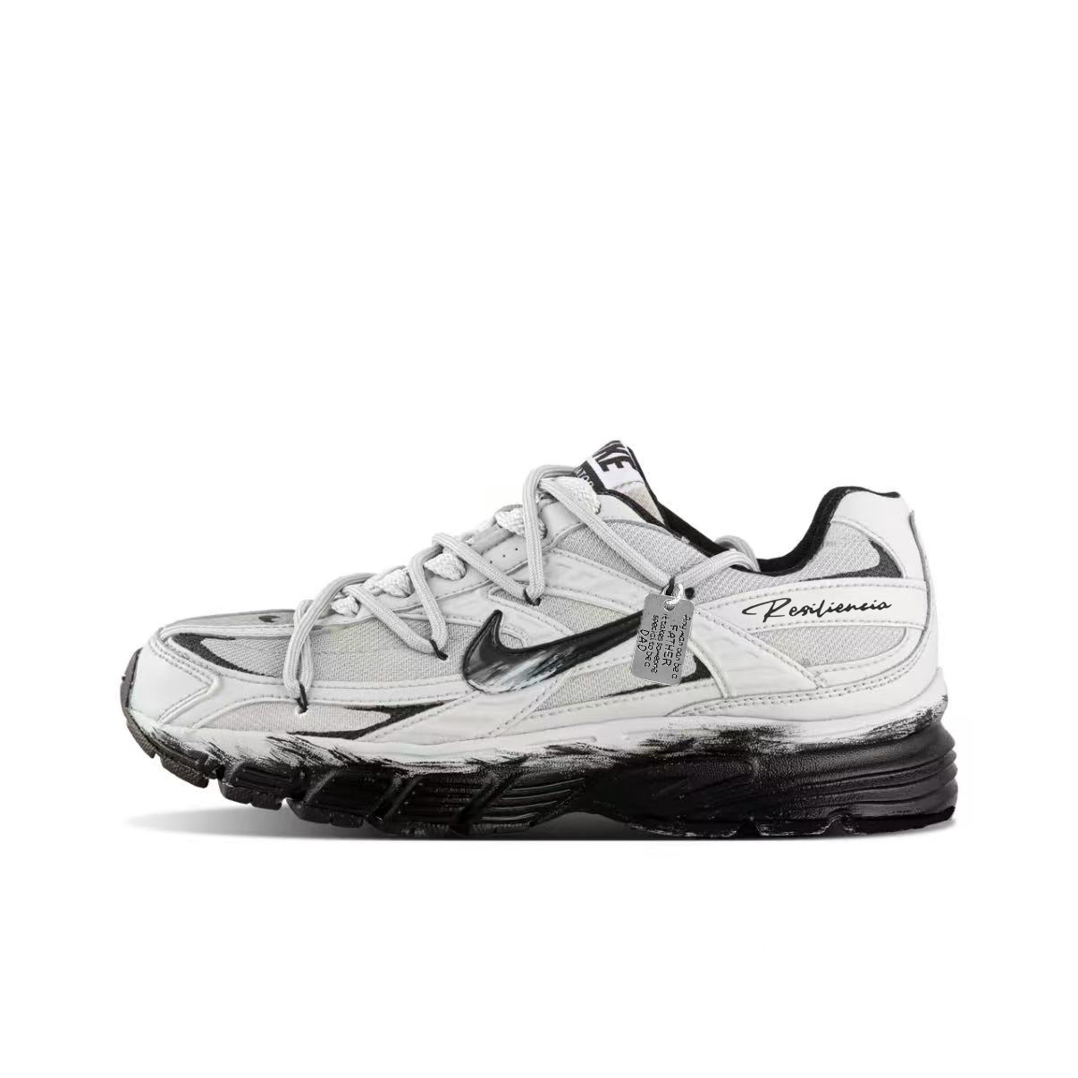 Nike Initiator Cushioning Breathable Support Low top Running Shoes Unisex Black White