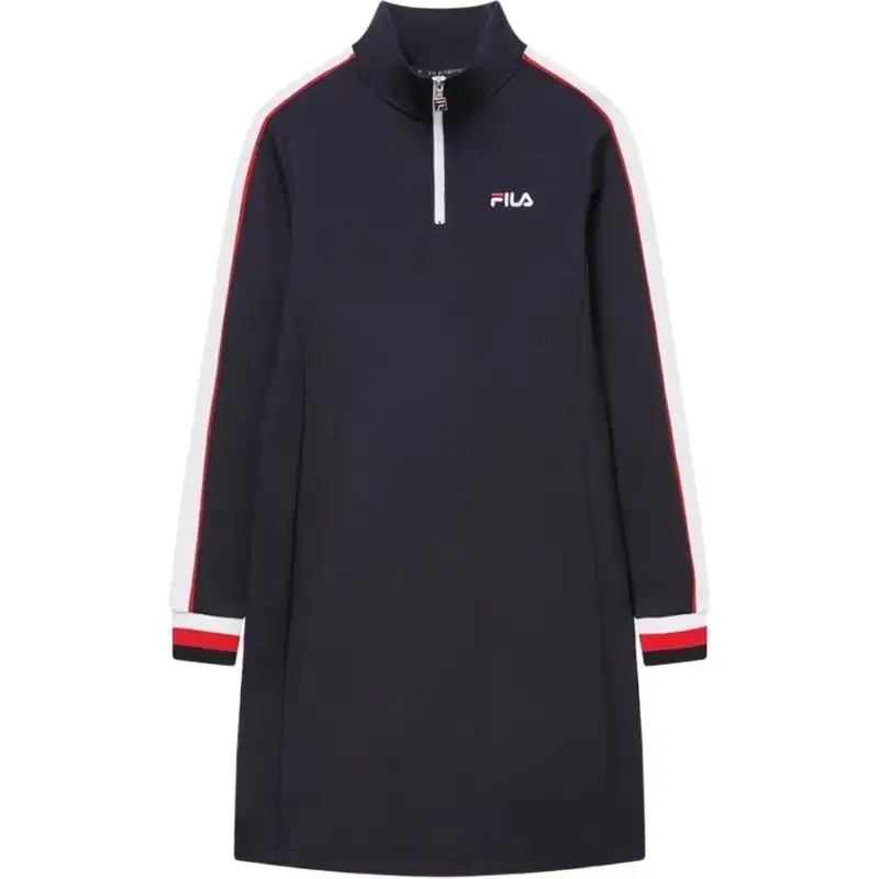 FILA WHITE Long Sleeved Dress Women's