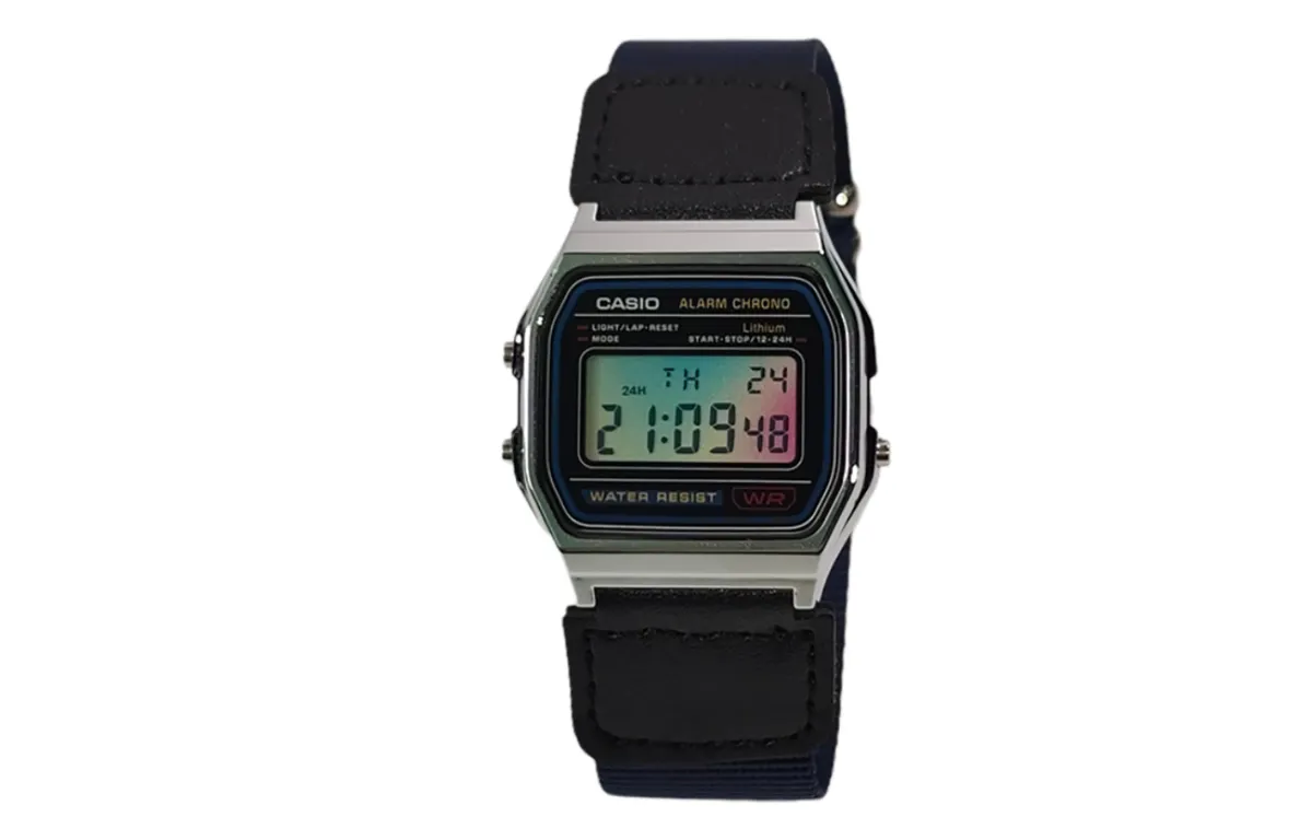 CASIO Custom Collection Quartz Movement Nylon Strap Watch Unisex Black Dial