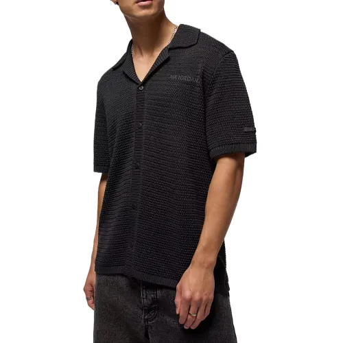 Jordan Knitwear Men's Black Lapel Moderate