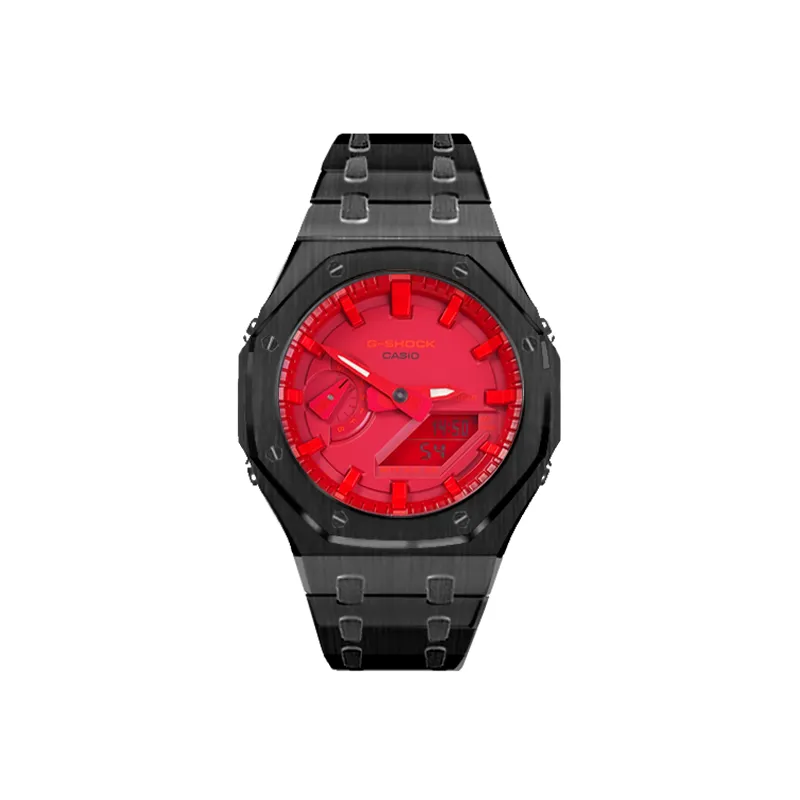 CASIO Men Liquid Crystal/Analog Dual Display Series Red Watch