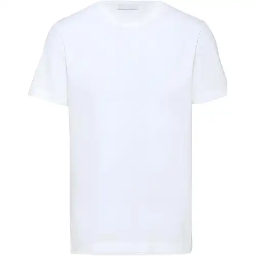 PRADA T Shirts Men's White Crew Neck Moderate Straight Fit