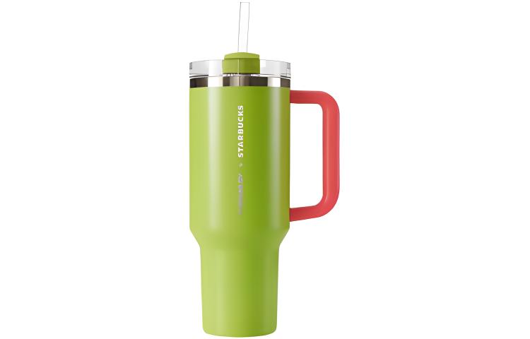 Starbucks Линия чашек-термосов Starbucks низ предложение стиль Серия Dopamine Music Carnival, совместный бренд Stanley, Big Head товар  для кнр зеленый  1180ml