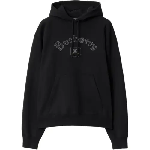 Burberry Gothic Logo Drawstring Hoodie