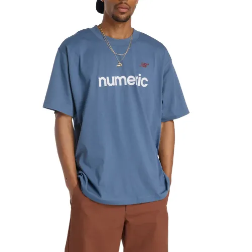 New Balance T Shirts Men's Blue Crew Neck
