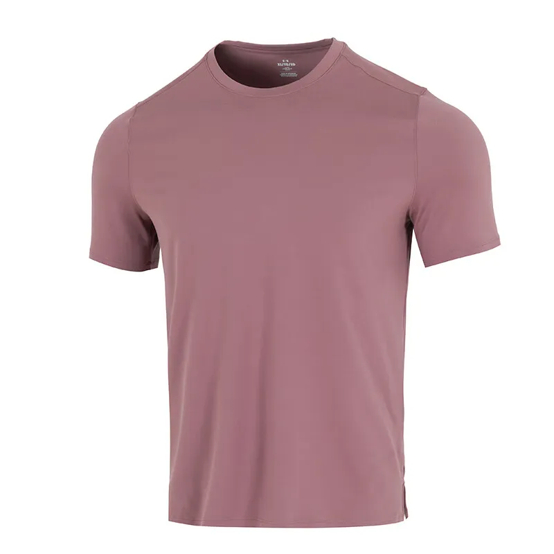 Under Armour T-Shirts Men's Rose Brown Crew Neck Moderate Straight Fit